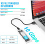 Корпус для SSD M2 NVMe AXFEE USB Type C 10 Гбит с поддержкой 2230 2242 2260 2280 без SSD